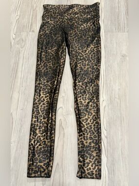 SPANX Leopard Print Women’s Leggings - Brown/Black/Gold. Size Small. EUC